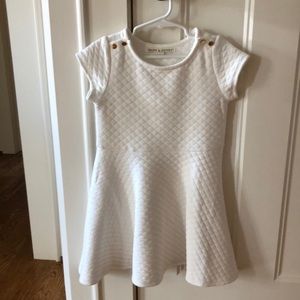 Hope & Henry quilted swing dress off-white size 5